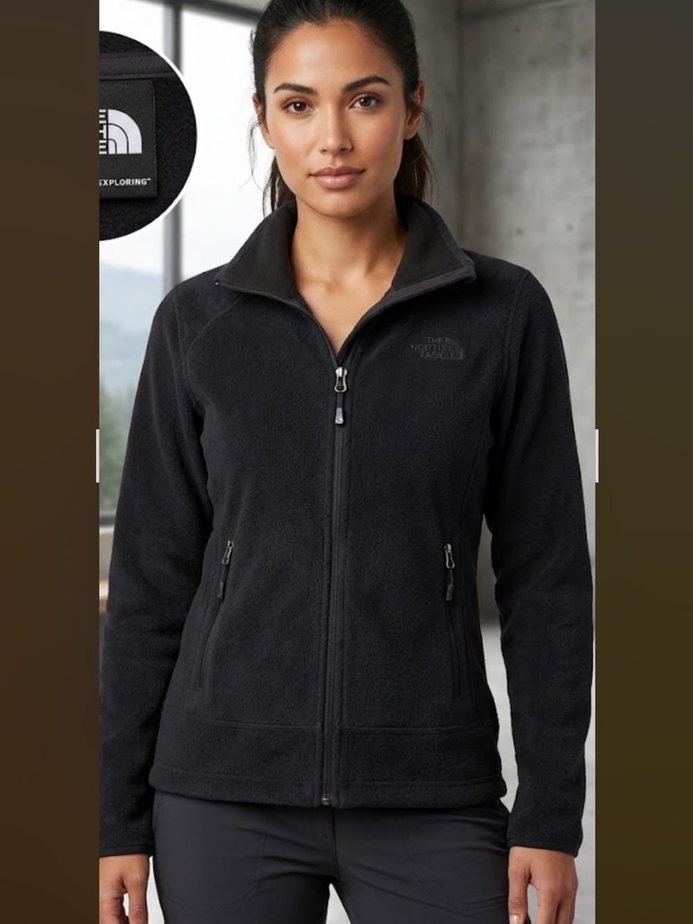 The North Face Women’s Black Full-Zip Teddy Fleece Jacket NWT - Picture 3 of 5